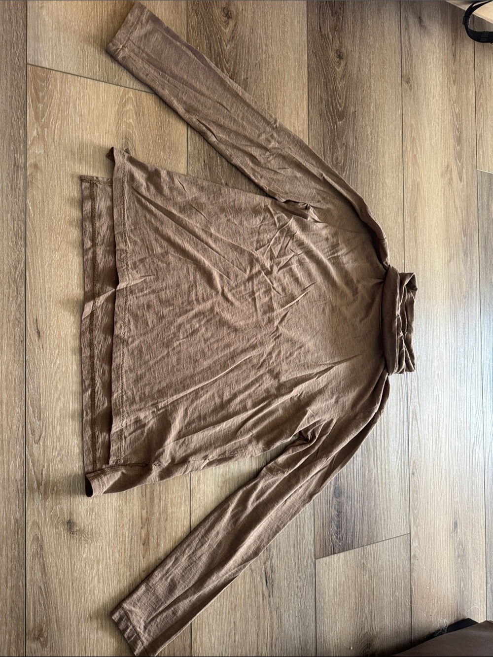 Madewell Brown Long Sleeve Turtleneck Top